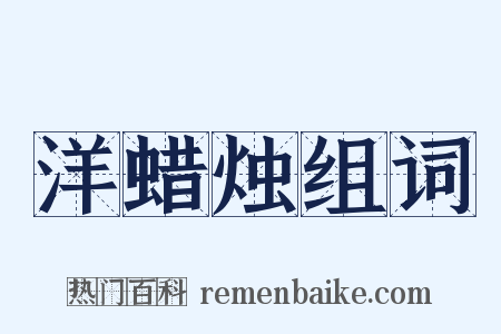 洋蜡烛组词是什么意思的图片